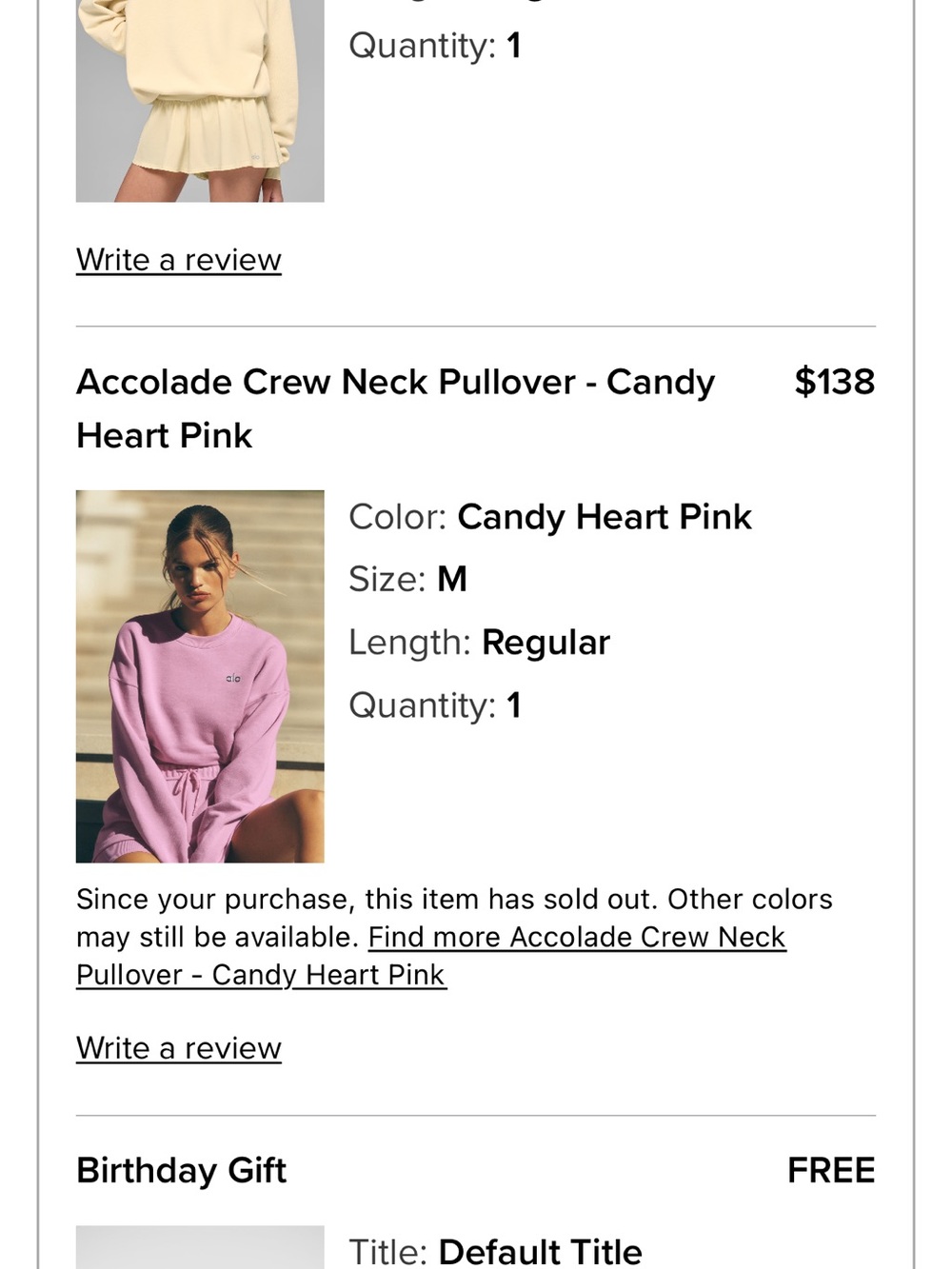 Alo Candy Heart Pink Crewneck Accolade Sweatshirt Size Medium NWT - Picture 5 of 5
